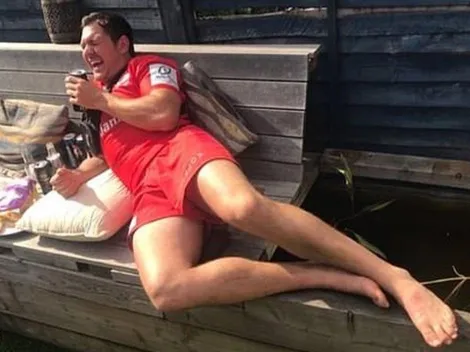 Rugbista inglés es noticia por el insólito carrete de celebración