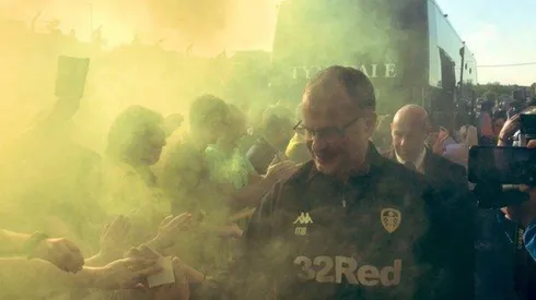 Bielsa en su arribo a Leeds