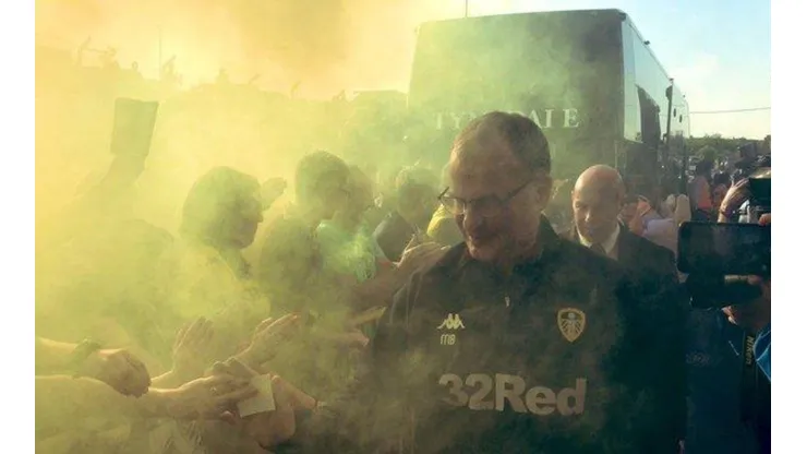 Bielsa en su arribo a Leeds