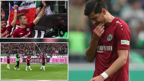 El momento exacto en que el hincha chileno toma la mano del campeón de América