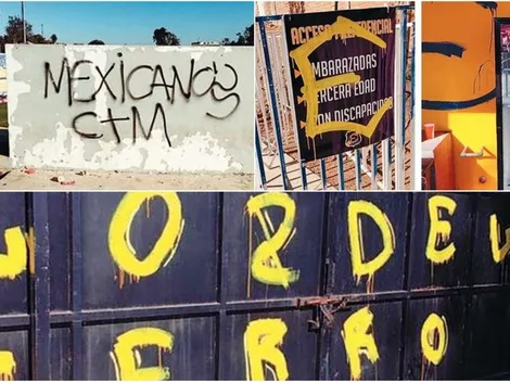 Malos hinchas de Everton rayan el Sausalito con consignas xenófobas