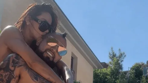 Vidal disfrutó de su día libre con piscina y mucho instagram