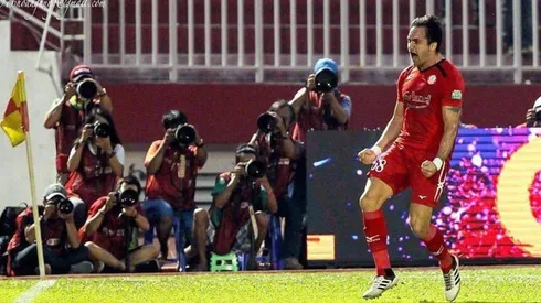 Celebración de gol de Matías Jadue