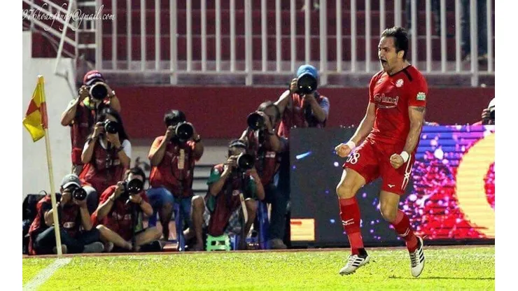 Celebración de gol de Matías Jadue