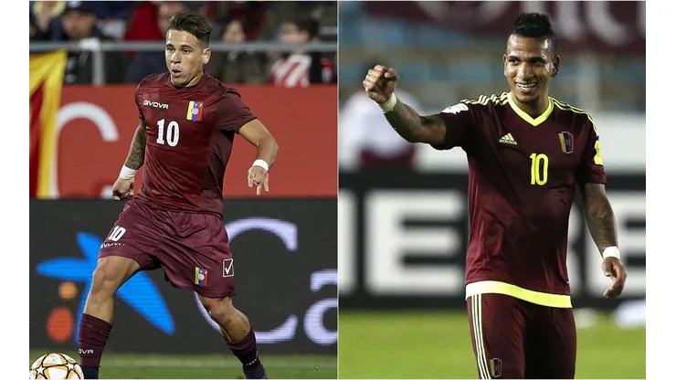Soteldo y Otero jugando por Venezuela