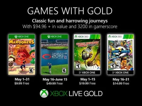 Juegos gratis en mayo con Xbox Live Gold