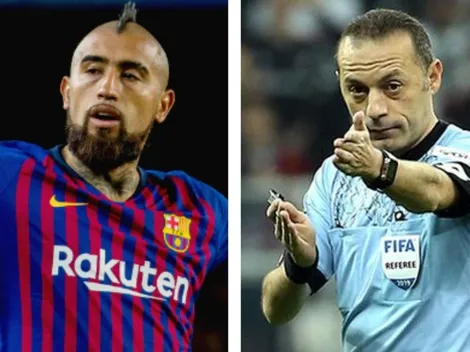 Medio español recuerda calentura de Arturo Vidal con árbitro turco