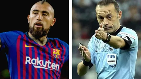 Medio español recuerda calentura de Arturo Vidal con árbitro turco