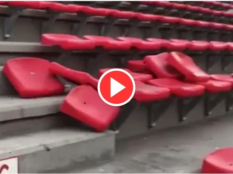 Protestan porque hinchas albos rompieron sillas en La Calera