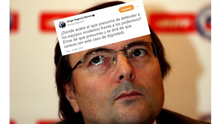 Jorge Segovia no pudo ser presidente de la ANFP y no se le olvida