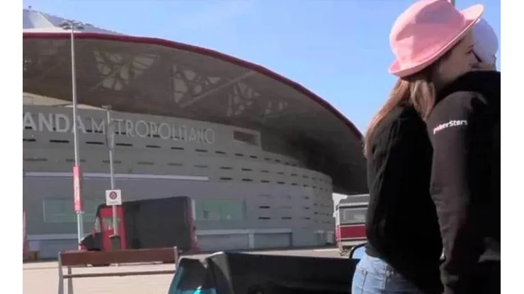 Un momento de la fuerte escena grabada en el Wanda Metropolitano