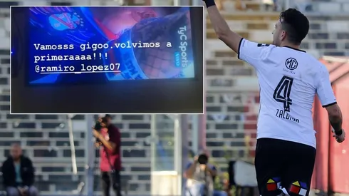 Zaldivia celebrando a Arsenal