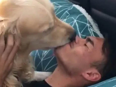 Gabriel Suazo es dado de alta y fue recibido por su querido perro