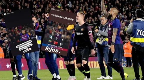 Saludos de lujo para el campeón Vidal.