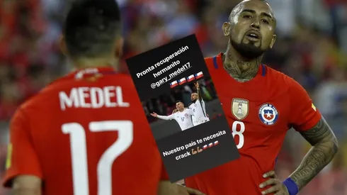 El Rey Arturo le manda buenas vibras a su capitán Medel.