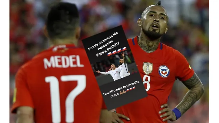 El Rey Arturo le manda buenas vibras a su capitán Medel.