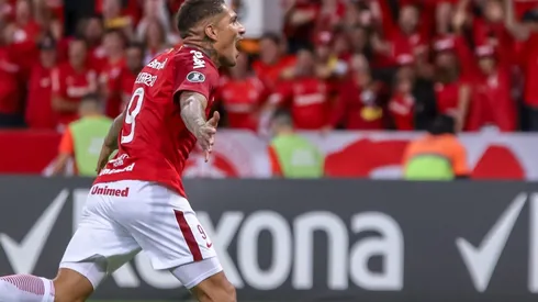 Copa Libertadores: Internacional vs Palestino - PORTO ALEGRE, RS, 09.04.2019: Futebol - Internacional-Palestino/CHI. Paolo Guerrero do Internacional comemora segundo gol em lance. Partida entre Internacional e Palestino/CHI, valida pela 4� rodada da Copa Libertadores da America 2019, realizado no Estadio Beira Rio, zona sul da capital gaucha, nesta terca-feira (09). (Foto: Everton Pereira/Ofotografico/Lancepress!) - Partida entre Internacional e Palestino