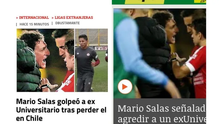 Medios peruanos acusan a Mario Salas de agredir a Cris Martínez