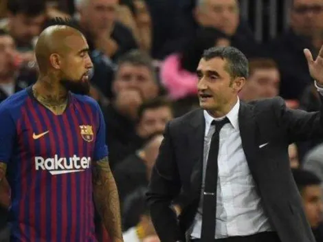 Valverde elogió aplausos a un titánico Vidal en Camp Nou