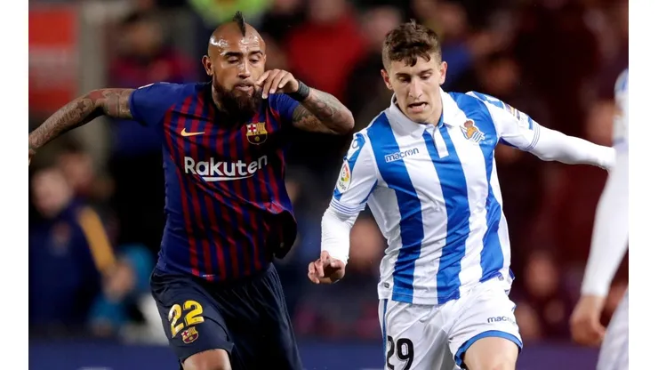 Vidal se gana el corazón de la hinchada azulgrana con su esfuerzo