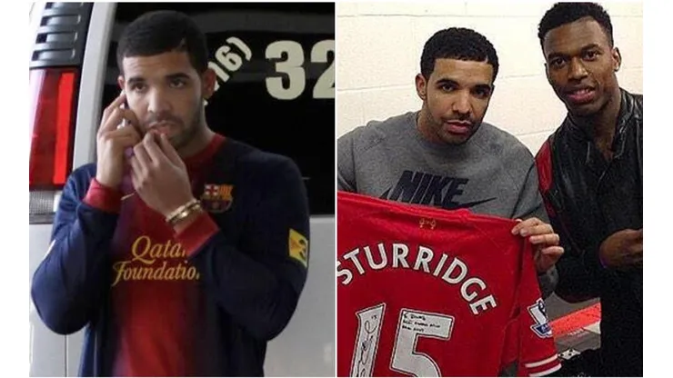 Drake ya se fotografió con poleras de Barcelona y Liverpool: uno solo pasará a la final