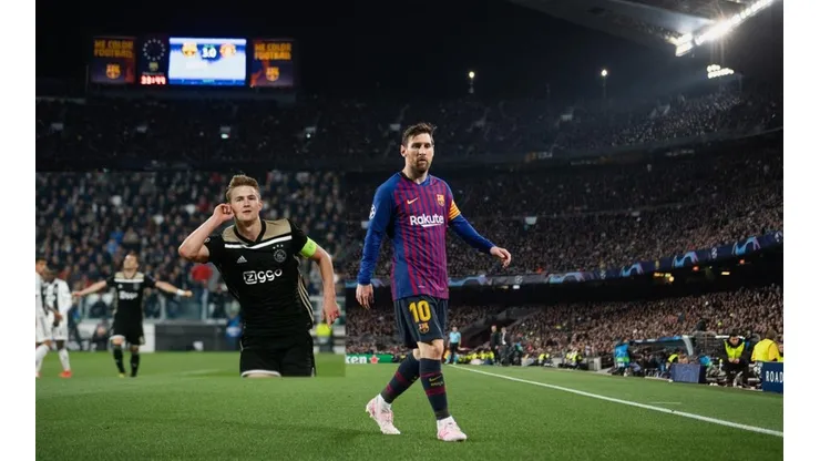 En el Camp Nou se festejó con todo el gol del Ajax.