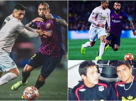 Vidal conmemora encuentro con Alexis con una foto de ambos en Colo Colo