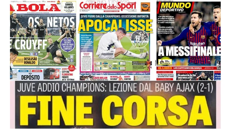 Ajax y Barcelona compartieron portadas en Europa