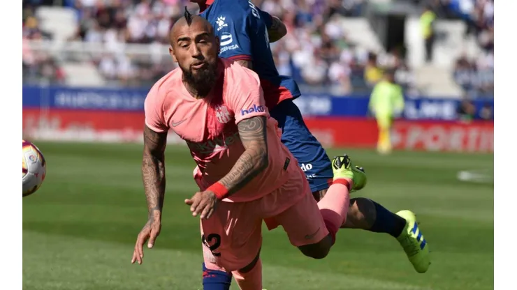 Vidal fue titular ante Huesca