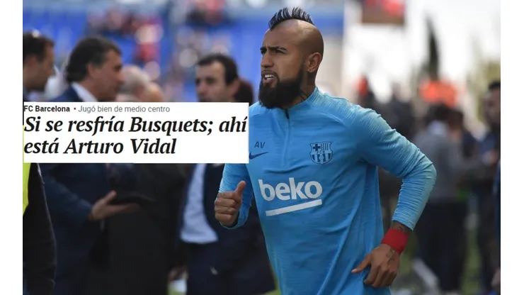 Arturo Vidal fue elegido MVP del Barça ante Huesca