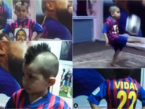 Notable, tierno y fanático: pequeño niño es el Arturo Vidal de Irán