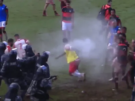 Increíble: Mira la batalla campal en el estadual de Brasil