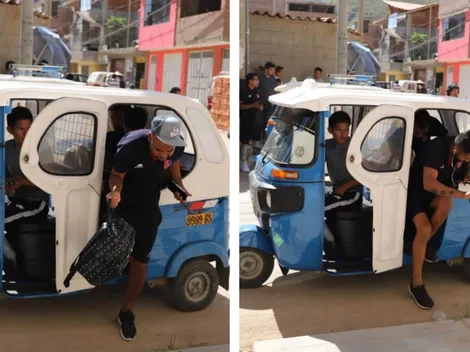Equipo peruano llega a jugar un partido de primera división en ¡mototaxis!