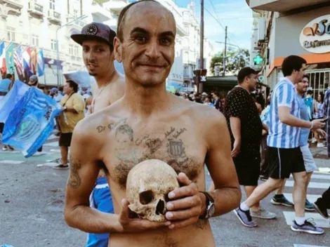 Hincha de Racing llevó el cráneo de su abuelo para celebrar la Superliga