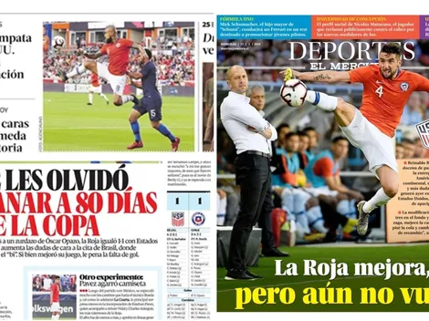 Titulares: "Crece la preocupación" dicen los diarios chilenos tras empate de la Roja