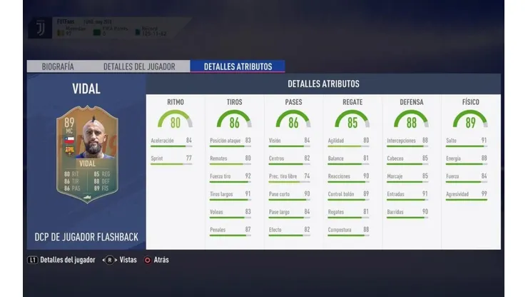 La versión Flashback de Arturo Vidal es una de las mejores de FIFA 19