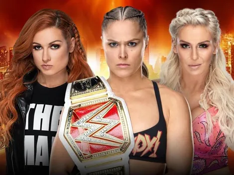 Rousey, Becky y Charlotte en el Main Event de WrestleMania 35