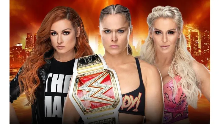 Rousey, Becky y Charlotte en el Main Event de WrestleMania 35