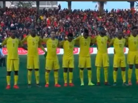 Un Whatsapp interrumpió el himno de Sudáfrica