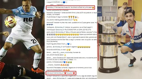A través de Instagram se encontraron los dos ex compañeros en la U y la Roja