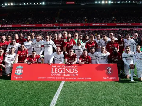 Liverpool y Milán se enfrentaron en un duelo de leyendas