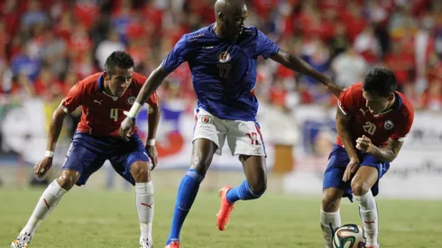 Chile vs Haiti - 09 de Agosto de 2014/ FORT LAUDERDALE, ESTADOS UNIDOSGary Ambroise durante el partido amistoso entre las selecciones de Chile vs Hait� jugado en el Lockhart Stadium,FOTO: AGENCIAUNO/ERNESTO ZELADA/XPRESS MEDIA