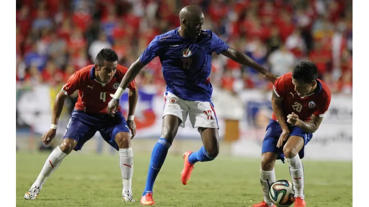 Chile vs Haiti - 09 de Agosto de 2014/ FORT LAUDERDALE, ESTADOS UNIDOSGary Ambroise durante el partido amistoso entre las selecciones de Chile vs Hait� jugado en el Lockhart Stadium,FOTO: AGENCIAUNO/ERNESTO ZELADA/XPRESS MEDIA