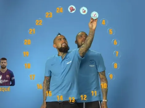 Vidal y Boateng se entretienen colocando emojis para sus compañeros del Barça