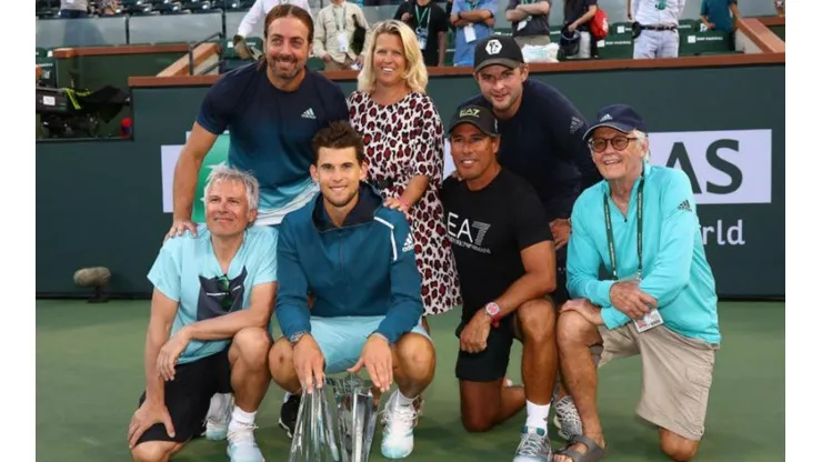 Nicolás Massú festejó junto a la familia y equipo de Dominic Thiem