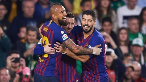 Vidal festejó los golazos de Messi y Suárez