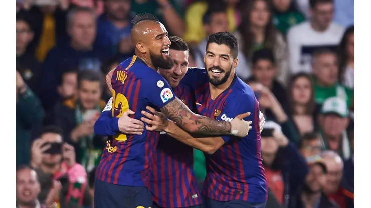 Vidal festejó los golazos de Messi y Suárez