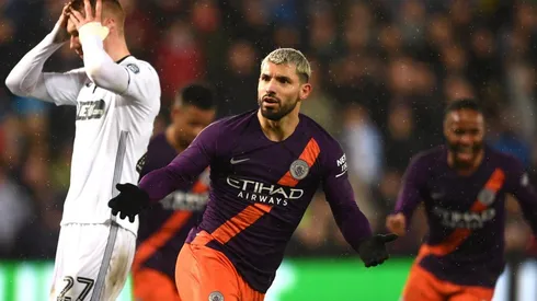 Kun Agüero salvó al City en la FA Cup ante Swansea