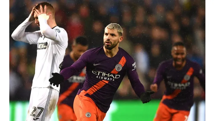 Kun Agüero salvó al City en la FA Cup ante Swansea