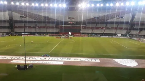 Así de vacío luce el Monumental a esta hora